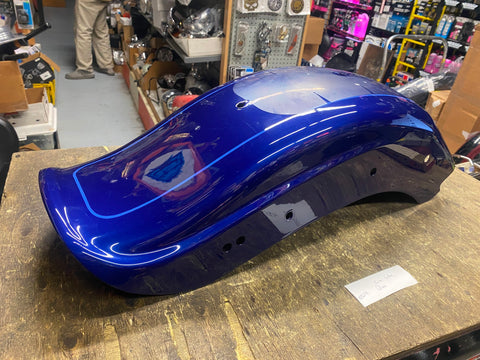 Rich Sunglo Blue Rear Fender Harley Softail Springer FXSTS 2006 New T/o 200 tire