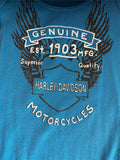 HARLEY DAVIDSON LADIES SIZE MEDIUM TANK TOP BLUE "GENUINE HARLEY DAVIDSON"
