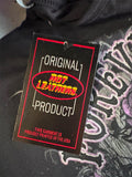 HOT LEATHERS LADIES SIZE MEDIUM BLACK TANK TOP BLING CROSS "FOREVER FREE'