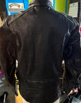 BISON LEATHER CO. LADIES SIZE 2XL MOTORCYCLE JACKET ZIP OUT LINER VENTED