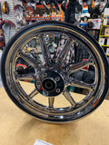 Chrome OEM Front Mag Wheel Harley Touring Heritage 00^ 3x16 Round spoke Glide!
