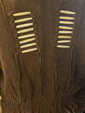 UNIK PREMIUM LADIES 2X BROWN LEATHER MOTORCYCLE JACKET ZIP OUT LINER