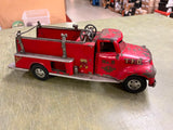 Vtg 1956 Tonka Toys No 5 TFD Pumper Fire Truck Pressed Steel Tin Engine Suburban