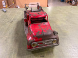 Vtg 1956 Tonka Toys No 5 TFD Pumper Fire Truck Pressed Steel Tin Engine Suburban
