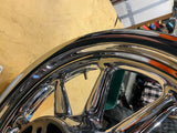 Chrome OEM Front Mag Wheel Harley Touring Heritage 00^ 3x16 Round spoke Glide!
