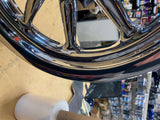 Chrome OEM Front Mag Wheel Harley Touring Heritage 00^ 3x16 Round spoke Glide!