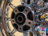 Chrome OEM Front Mag Wheel Harley Touring Heritage 00^ 3x16 Round spoke Glide!