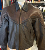 HOT LEATHERS LADIES SIZE 2X LEATHER MOTORCYCLE JACKET ZIP OUT LINER