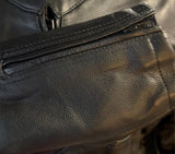 UNIK PREMIUM LADIES 3 XL LEATHER MOTORCYCLE JACKET VENTED ZIP OUT LINER