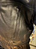 UNIK PREMIUM LADIES 3 XL LEATHER MOTORCYCLE JACKET VENTED ZIP OUT LINER