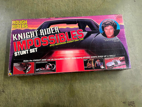 VTG Rough Riders Knight Rider Impossibles Stunt Set With Motorized Knight 2000
