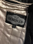 DERRINGER LADIES SIZE 3 XL LEATHER MOTORCYCLE JACKET ZIPOUT LINER VENTED