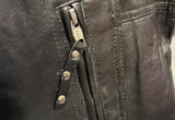 DERRINGER LADIES SIZE 3 XL LEATHER MOTORCYCLE JACKET ZIPOUT LINER VENTED