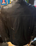 DERRINGER LADIES SIZE 3 XL LEATHER MOTORCYCLE JACKET ZIPOUT LINER VENTED
