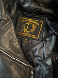 NEW REAL LEATHER LADIES SIZE 18 LEATHER MOTORCYCLE JACKET ZIP OUT LINER SHORT