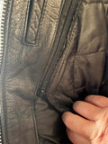 NEW REAL LEATHER LADIES SIZE 18 LEATHER MOTORCYCLE JACKET ZIP OUT LINER SHORT
