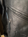 NEW REAL LEATHER LADIES SIZE 18 LEATHER MOTORCYCLE JACKET ZIP OUT LINER SHORT
