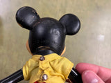 Vintage 1960s Walt Disney Productions Rubber Doll Mickey Mouse Toy 7.5"