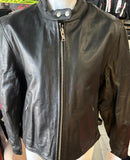UNIK LEATHER APPAREL LADIES SIZE 2X LEATHER MOTORCYCLE JACKET ZIP OUT LINER