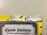 Cycle Visions side mount license plate chrome Bracket vertical FXD DYNA 1991-05
