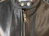 UNIK LEATHER APPAREL LADIES SIZE 2X LEATHER MOTORCYCLE JACKET ZIP OUT LINER