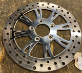Stainless Polished Custom Rear Brake Rotor Harley Chopper Rear 11 1/2 8 spoke Sw