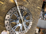 Stainless Polished Custom Rear Brake Rotor Harley Chopper Rear 11 1/2 8 spoke Sw