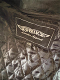 UNIK LEATHER APPAREL LADIES SIZE 2XL LEATHER MOTORCYCLE JACKET ZIP OUT LINING