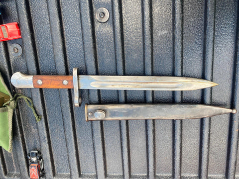 1897 Antique U.S. Millitary Model 1892 Krag Jorgensen Bayonet Sheath 30-40 WW1