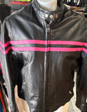 UNIK LEATHER APPAREL LADIES SIZE 2XL LEATHER MOTORCYCLE JACKET ZIP OUT LINING