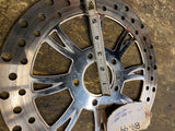 Stainless Polished Custom Rear Brake Rotor Harley Chopper Rear 11 1/2 8 spoke Sw