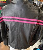 UNIK LEATHER APPAREL LADIES SIZE 2XL LEATHER MOTORCYCLE JACKET ZIP OUT LINING