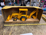 Vtg 1/16 Ertl John Deere Backhoe Loader Toy Tractor Farm Heavy Equipment Box!