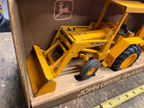 Vtg 1/16 Ertl John Deere Backhoe Loader Toy Tractor Farm Heavy Equipment Box!