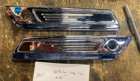 Chrome Saddlebag Latch Covers Hinge Harley Touring FLH Glide 2014^ Custom milled
