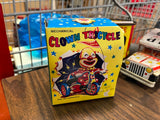 Vintage Mechanical Clown Tricycle MTU Tin Bell Happy Days Pink Balloon Korea