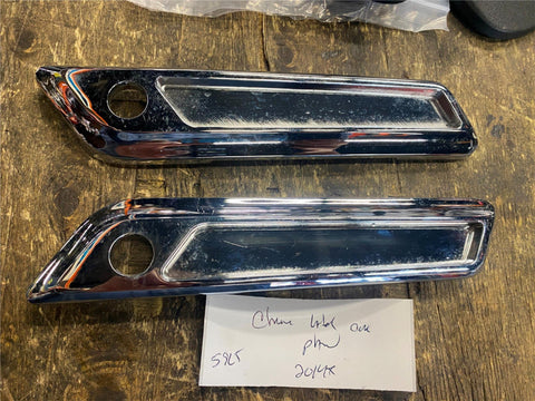 Chrome Saddlebag Latch Covers Hinge Harley Touring FLH Glide Road King 2014^