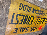 Vtg Sign 1000 american blvd yeazell & ernest for sale Tin 23x14 nj antique Metal