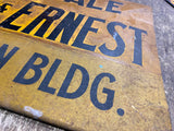 Vtg Sign 1000 american blvd yeazell & ernest for sale Tin 23x14 nj antique Metal