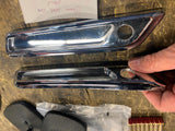 Chrome Saddlebag Latch Covers Hinge Harley Touring FLH Glide Road King 2014^