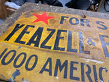 Vtg Sign 1000 american blvd yeazell & ernest for sale Tin 23x14 nj antique Metal