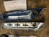 Chrome Saddlebag Latch Covers Hinge Harley Touring FLH Glide Road King 2014^
