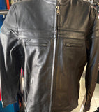 UNIK PREMIUM LADIES SIZE 3X LEATHER MOTORCYCLE JACKET VENTED ZIPOUT LINING