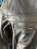 UNIK PREMIUM LADIES SIZE 3X LEATHER MOTORCYCLE JACKET VENTED ZIPOUT LINING