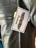 UNIK PREMIUM LADIES SIZE 3X LEATHER MOTORCYCLE JACKET VENTED ZIPOUT LINING