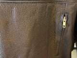 UNIK PREMIUM LADIES SIZE 3X LEATHER MOTORCYCLE JACKET VENTED ZIPOUT LINING
