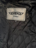 UNIK PREMIUM LADIES SIZE 18 LEATHER MOTORCYCLE JACKET ZIP OUT LINING VENTED