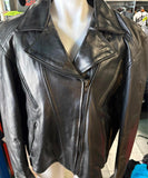 UNIK PREMIUM LADIES SIZE 18 LEATHER MOTORCYCLE JACKET ZIP OUT LINING VENTED