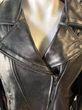 UNIK PREMIUM LADIES SIZE 18 LEATHER MOTORCYCLE JACKET ZIP OUT LINING VENTED