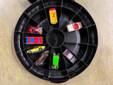 VTG Mattel Hot Wheels Super Rally Case Filled W/ 8 Cars Matchbox & Hot Wheels